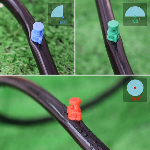 150pcs Water Jet Spray Nozzle Micro Sprinkler Heads drip Irrigation emitters drip Irrigation Parts 90/180/360 Degrees Each 50...